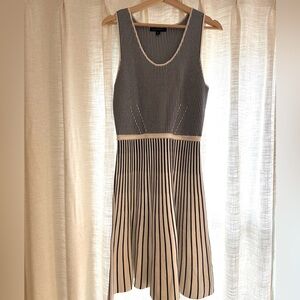 Banana Republic Striped Navy and White Sleeveless Dress